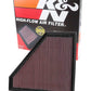K&N Replacement Panel Air Filter 12.313in OS L x 10.313in OS W x 1.188in H for 13-14 Cadillac ATS