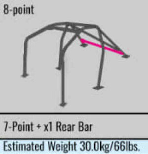Cusco SFTY21 2-Pssgr 8-PT BLK Around Dash Roll Cage Toyota Chaser JZX100 w/o Sunroof (S/O/No Cancel)