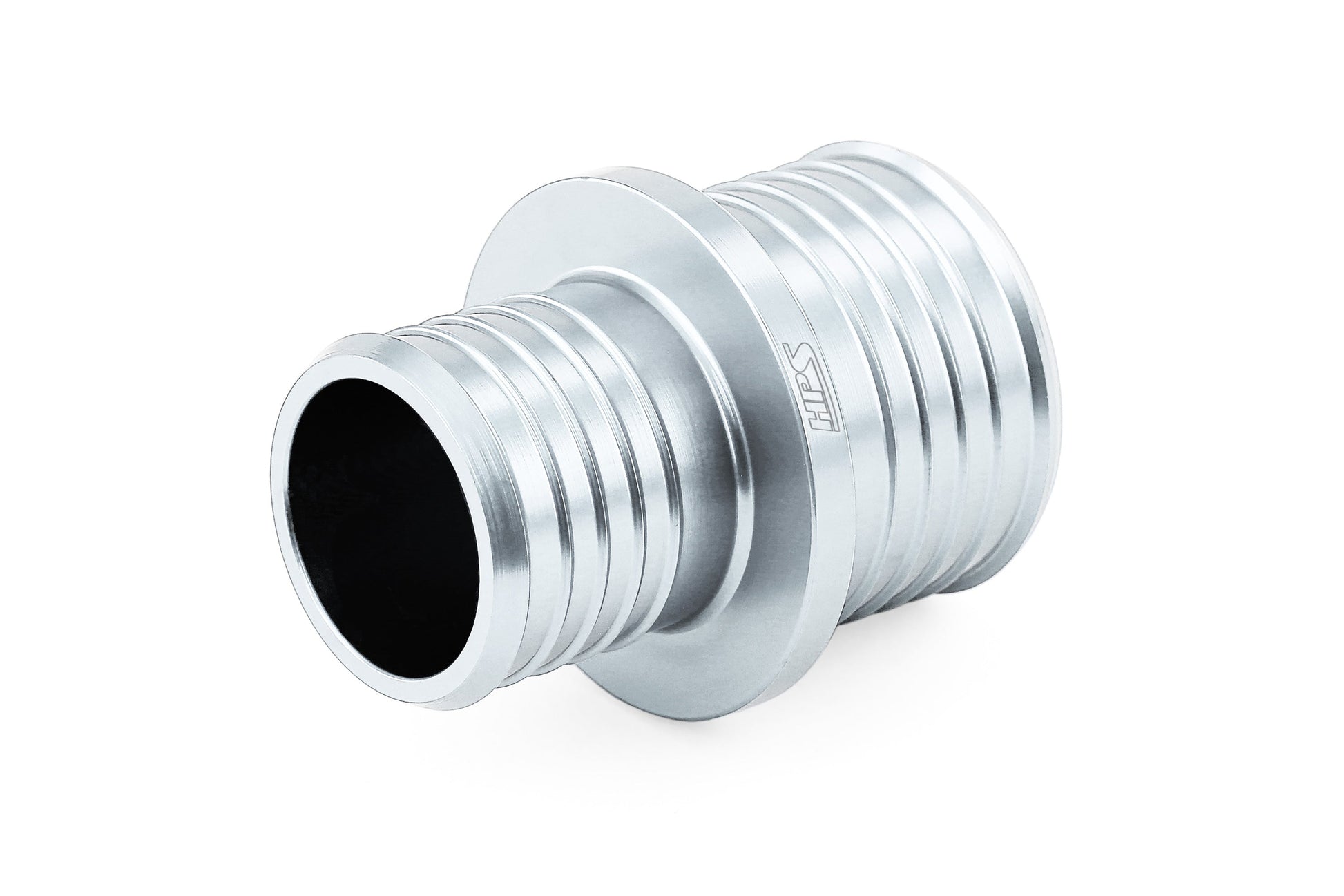 HPS 1-3/8 inch - 1-1/2 inch 35mm - 38mm Billet 6061 Aluminum Joiner Hose Union Connector Silver