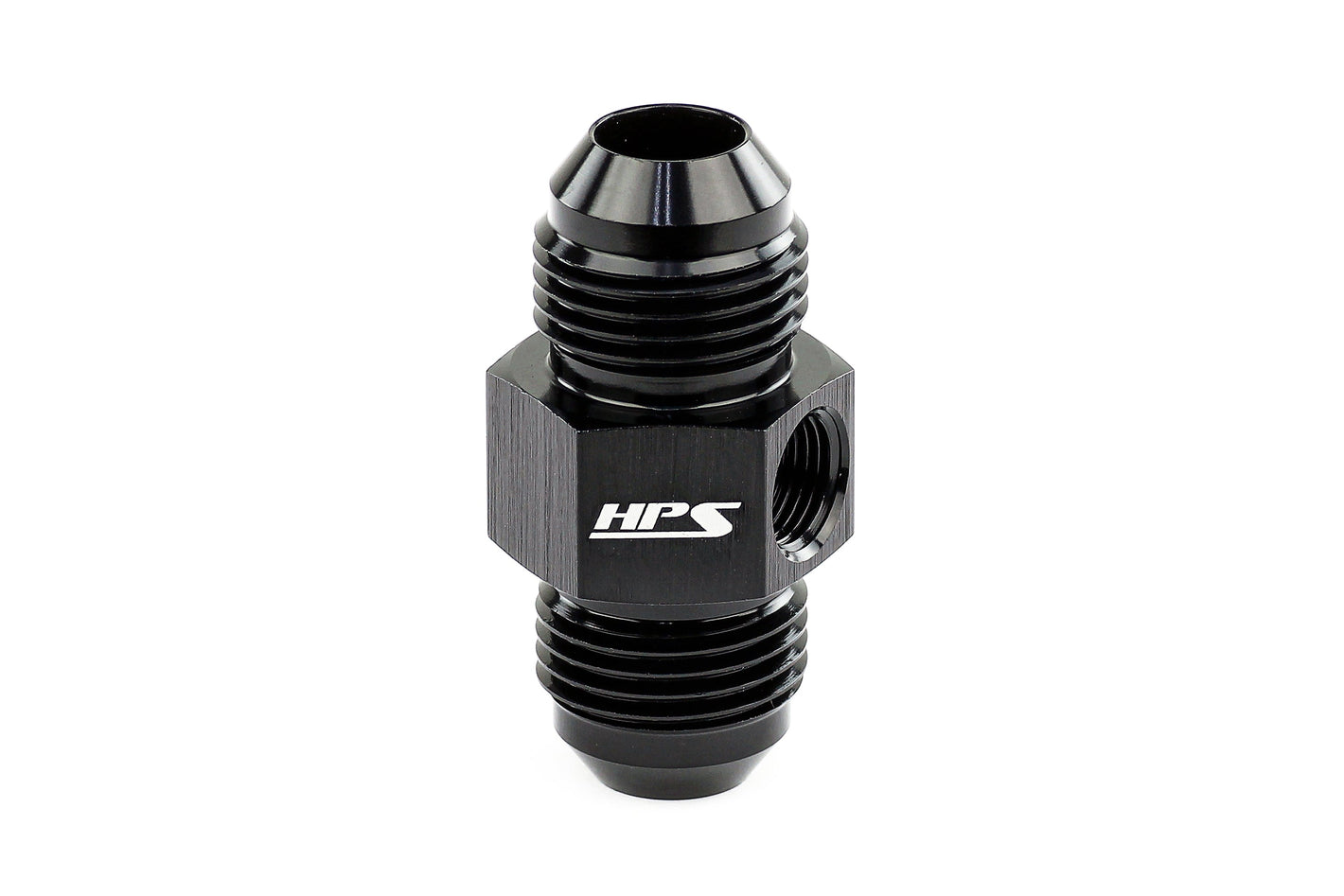 HPS Performance -3 AN Male to Male Adapter with 1/8 inch NPT Female Port Aluminum Black