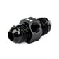 HPS Performance -3 AN Male to Male Adapter with 1/8" NPT Female Port, Aluminum, Black