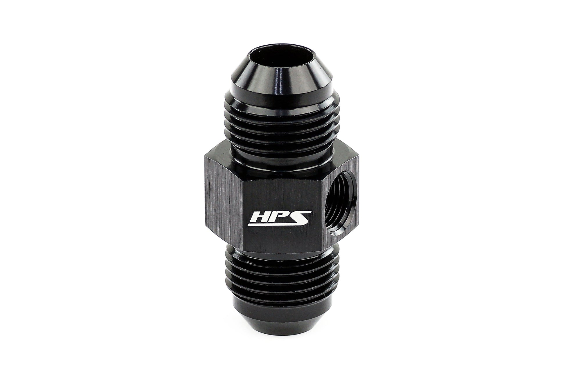 HPS Performance -8 AN Male to Male Adapter with 1/8 inch NPT Female Port Aluminum Black