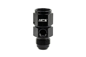 HPS Performance -8 AN Male to Female Fuel Pressure Gauge Adapter with 1/8 inch NPT Female Port Aluminum Black