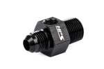 HPS Performance AN -10 Male to 1/2 inch NPT Male Adapter with 1/8 inch NPT Female Port Aluminum Black