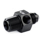 HPS Performance AN -6 Male to 1/8" NPT Male Adapter with 1/8" NPT Female Port, Aluminum, Black