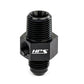 HPS Performance AN -6 Male to 3/8" NPT Male Adapter with 1/8" NPT Female Port, Aluminum, Black