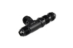 HPS Performance Tee on run -3 AN Male to Male Bulkhead Adapter Aluminum Black