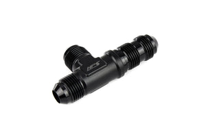 HPS Performance Tee on run -6 AN Male to Male Bulkhead Adapter Aluminum Black