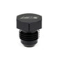 HPS Performance -4 AN Fittings Plug, AN Male 37 Degree Flare, Aluminum, Black