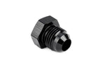 HPS Performance -8 AN Fittings Plug AN Male 37 Degree Flare Aluminum Black