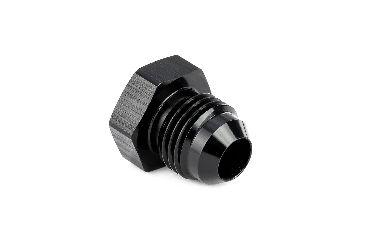 HPS Performance -3 AN Fittings Plug AN Male 37 Degree Flare Aluminum Black