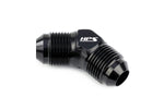 HPS Performance 45 Degree -10 AN Male to Male Union Adapter Aluminum Black