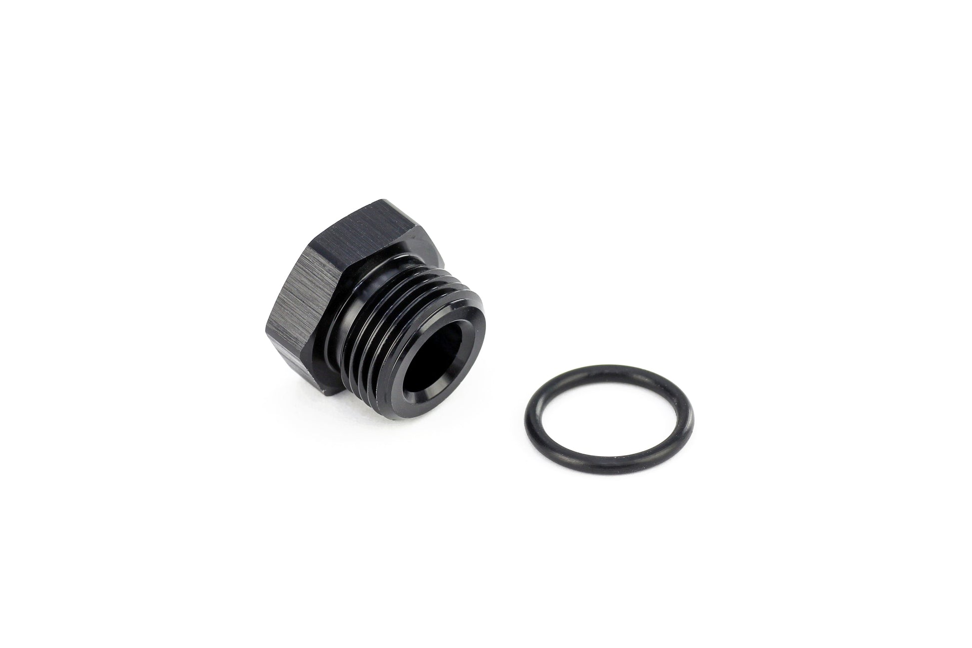HPS Performance -12 AN Fittings Plug Port Thread with O-Ring Aluminum Black