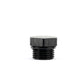 HPS Performance -10 AN Fittings Plug, Port Thread with O-Ring, Aluminum, Black