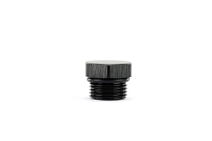 HPS Performance -6 AN Fittings Plug, Port Thread with O-Ring, Aluminum, Black