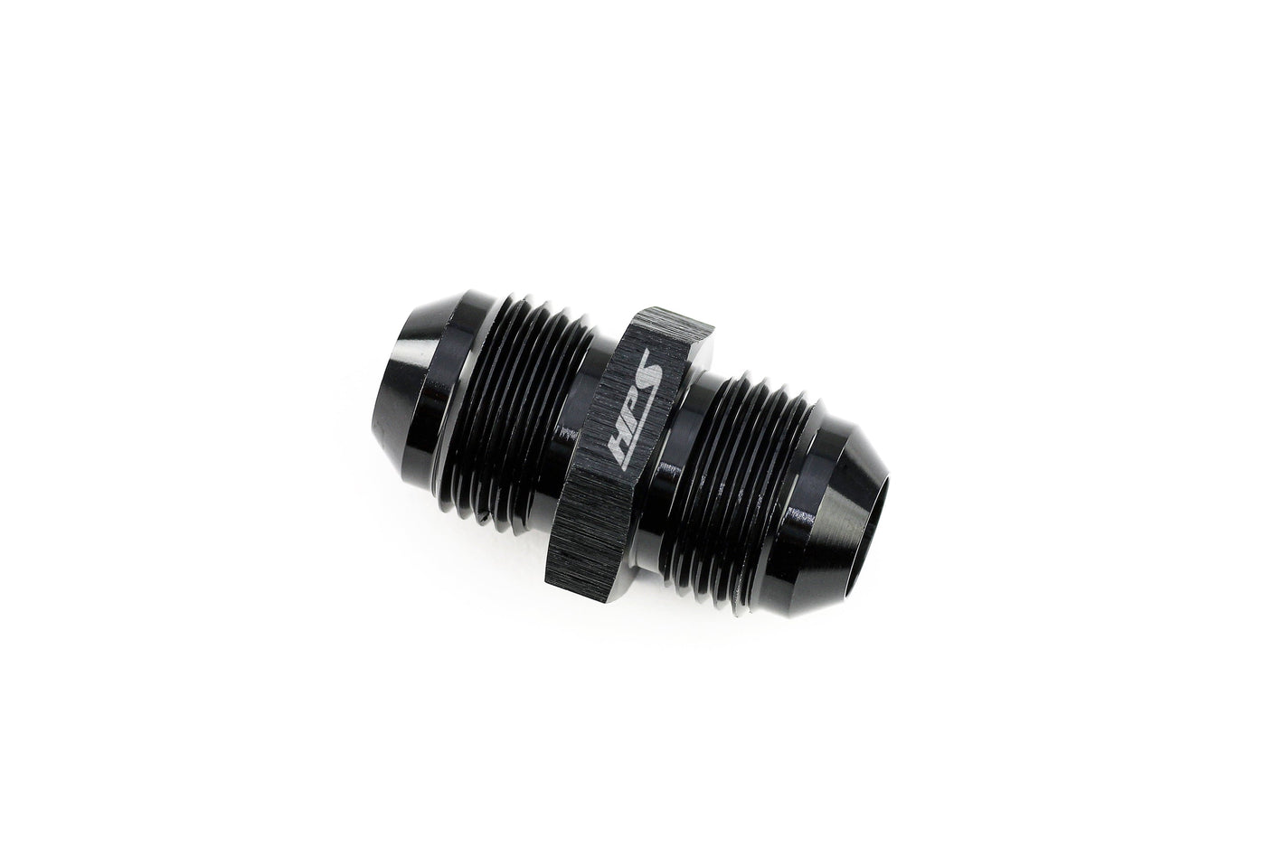 HPS Performance Straight -10 AN Male to Male Union Adapter Aluminum Black