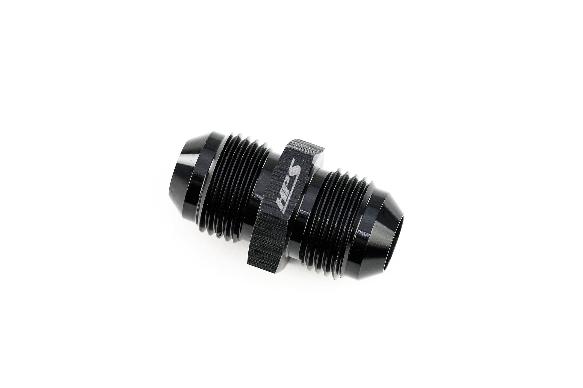 HPS Performance Straight -10 AN Male to Male Union Adapter Aluminum Black