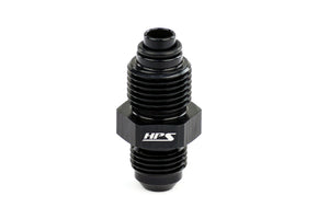 HPS Performance AN -6 to 1/2-20 Male to Inverted Flare Male Power Steering Adapter Aluminum Black