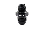 HPS Performance Straight AN Flare -8 to 3/8 inch NPT Adapter Aluminum Black