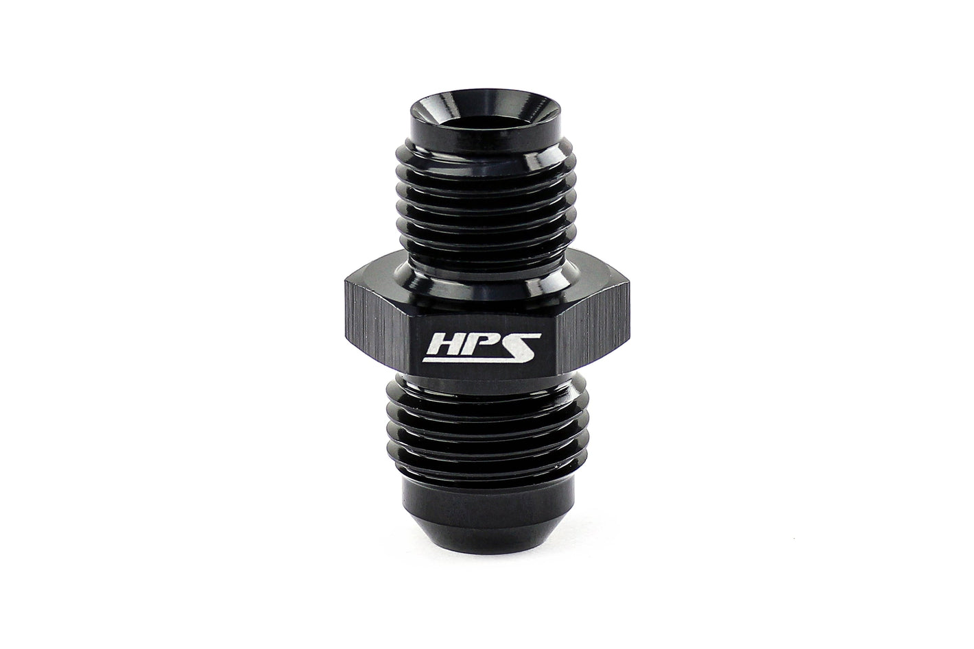 HPS Performance Straight AN Flare -10 to M14 x 1.5 Metric Adapter Aluminum Black
