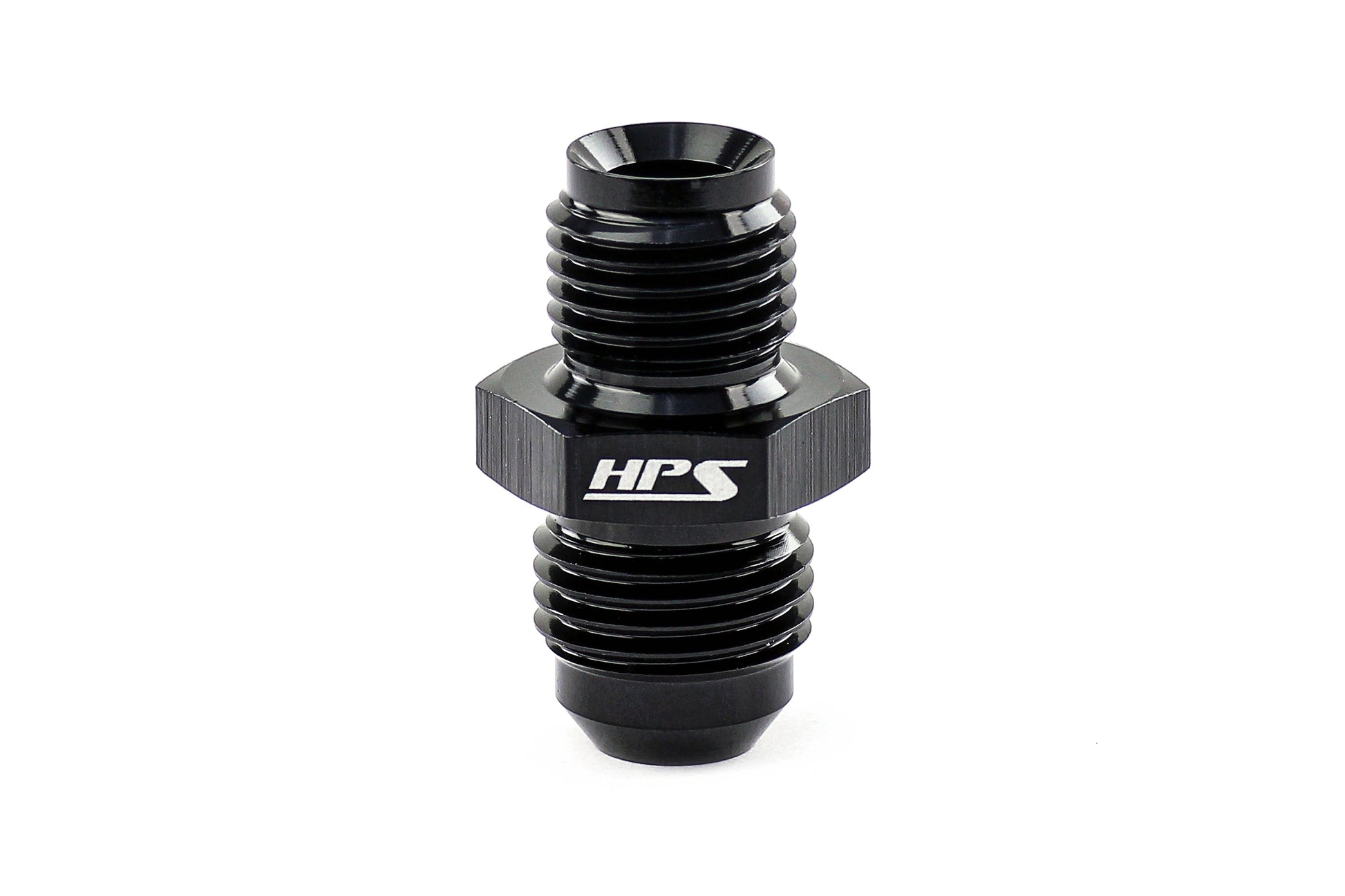 HPS Performance Straight AN Flare -6 to M12 x 1.25 Metric Adapter Aluminum Black