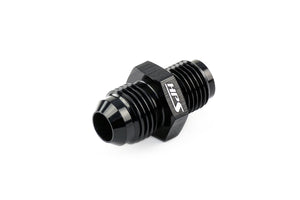 HPS Performance Straight AN Flare -4 to 1/4" NPT Adapter, Aluminum, Black