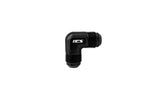 HPS Performance 90 Degree -8 AN Male to Male Union Adapter Aluminum Black