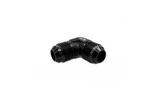 HPS Performance 90 Degree -6 AN Male to Male Union Adapter, Aluminum, Black