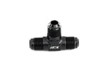 HPS Performance -8 AN Male to Male 3-Way Tee Adapter Aluminum Black