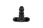 HPS Performance Tee -10 AN Male to Male Bulkhead Adapter Aluminum Black