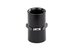 HPS Performance Straight 1/8'' NPT Female to Female Coupler Adapter Aluminum Black