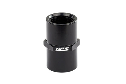 HPS Performance Straight 1/2'' NPT Female to Female Coupler Adapter Aluminum Black