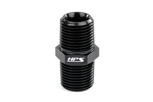 HPS Performance Straight 3/8'' NPT Male to Male Union Coupler Adapter Aluminum Black