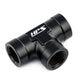 HPS Performance 3/8'' NPT Female Tee Coupler Adapter, Aluminum, Black