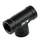 HPS Performance 1/4'' NPT Female Tee Coupler Adapter, Aluminum, Black