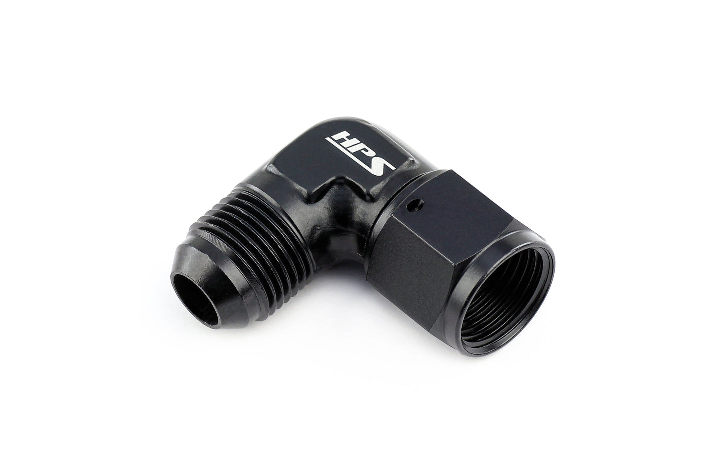 HPS Performance 90 Degree AN -10 Male to Female Swivel Adapter Aluminum Black