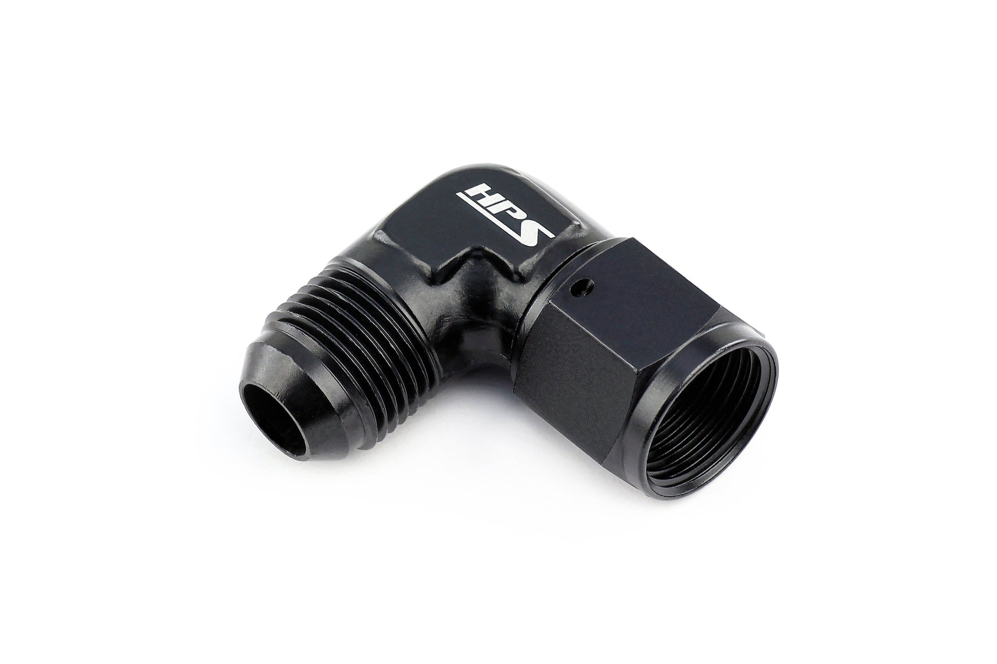 HPS Performance 90 Degree AN -10 Male to Female Swivel Adapter Aluminum Black
