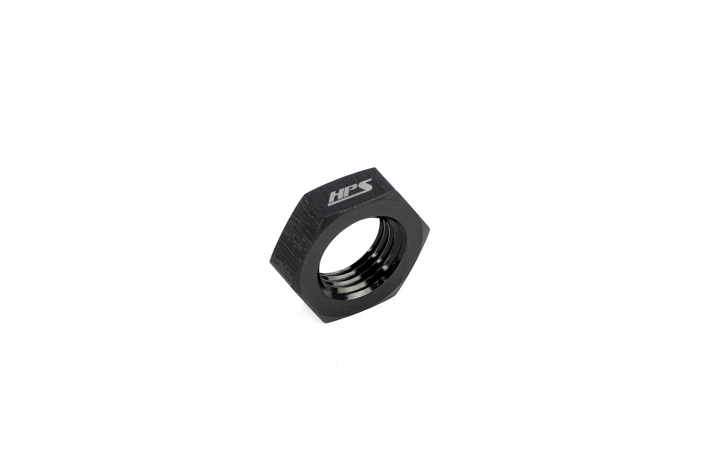 HPS Performance AN -6 Female Bulkhead Fitting Jam Nut Aluminum Black