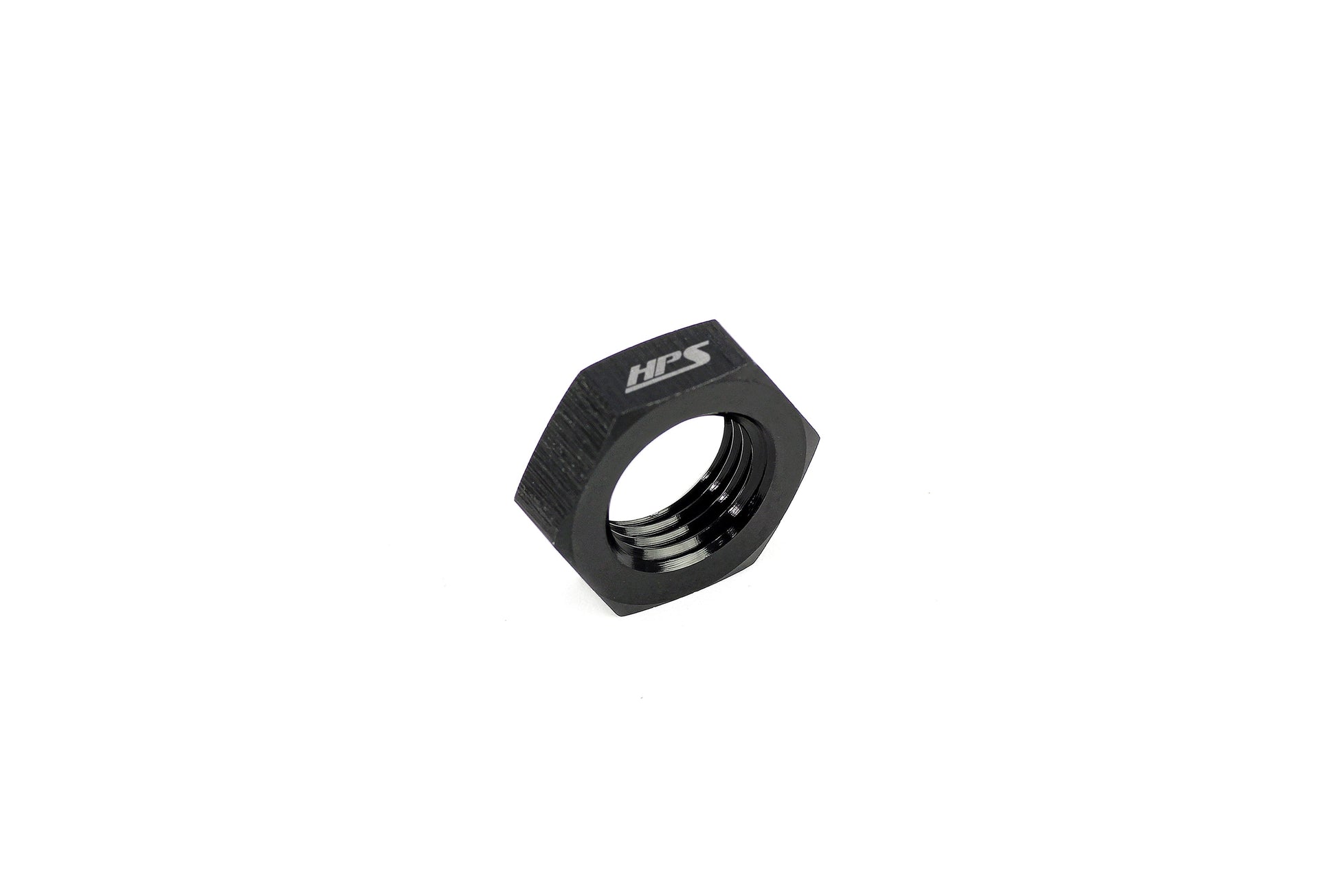 HPS Performance AN -6 Female Bulkhead Fitting Jam Nut Aluminum Black