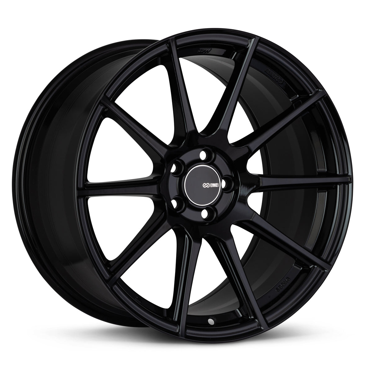 Enkei TS10 18x9.5 35mm Offset 5x114.3 Bolt Pattern 72.6mm Bore Dia Gloss Black Wheel