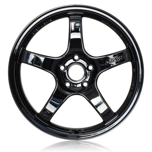 Gram Lights 57CR 18x9.5 +38 5x114.3 Gloss Black Wheel