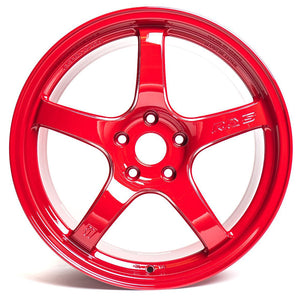 Gram Lights 57CR 18x9.5 +38 5x114.3 Milano Red Wheel