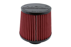 HPS Performance Red 3 inch Air Filter 6.5 inch Length 6 inch Base 5 inch Top HPS-4276-RED