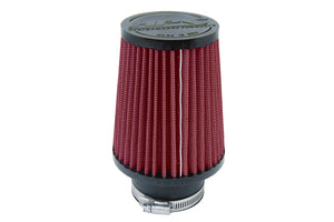 HPS Performance Red 2.5 inch Air Filter 7.25 inch Length 4.5 inch Base 3.5 inch Top HPS-4295-RED