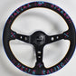 Vertex Speed 350mm Steering Wheel - Blue / Pink