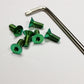 Vertex Titanium Steering Wheel Torx Bolts (Green)