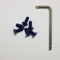 Vertex Titanium Steering Wheel Torx Bolts (Blue)