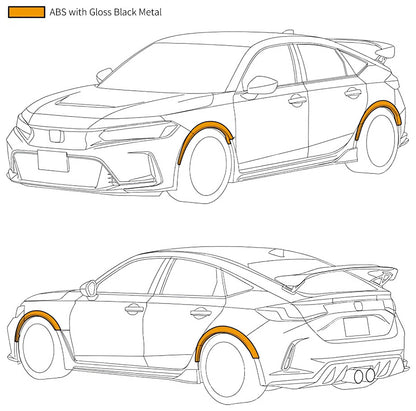 HKS Fender Molding Set 2023-2025 Honda Civic Type-R (FL5)
