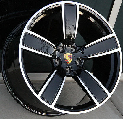 Porsche OE Wheels FF Style 22x10 5x130 Black Machined fit Cayenne S GTS Turbo