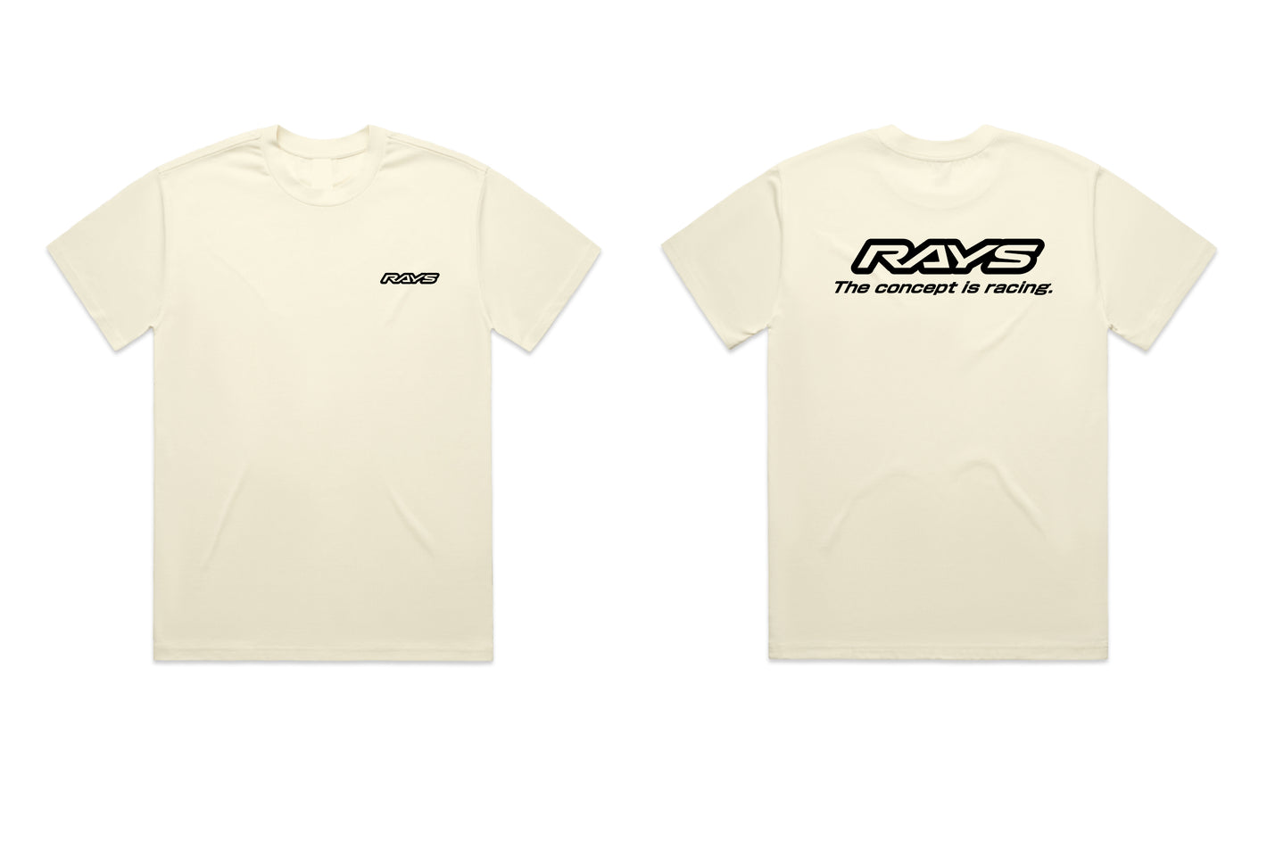 RAYS T-SHIRT LIMITED 23 BUTTER/BLACK PUFF LOGO